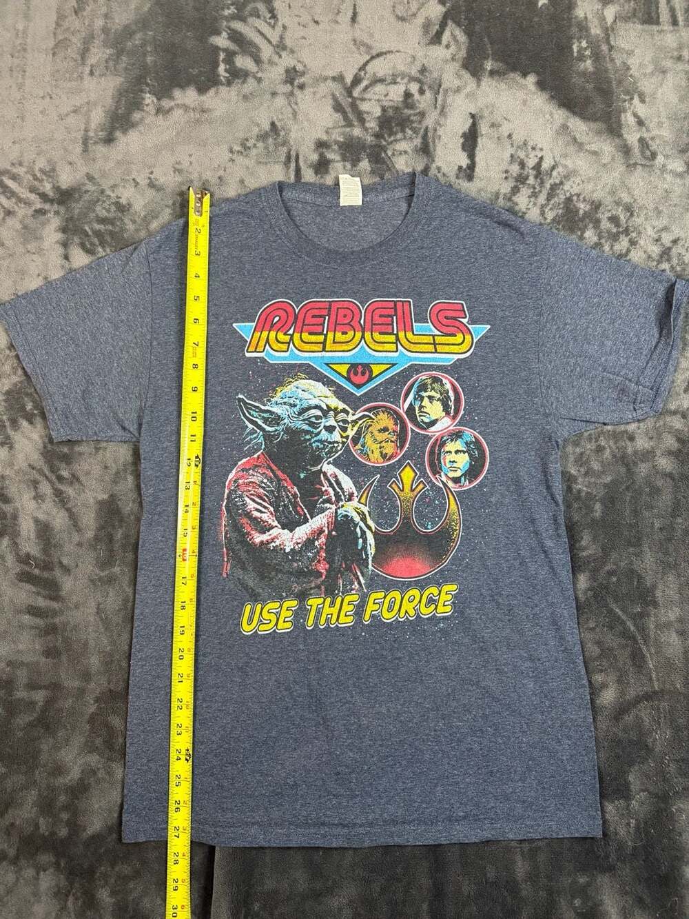 Men’s Star Wars Rebels Use The Force Graphic T-Shirt Gray Denim Heather#95